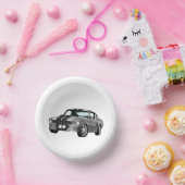 Bols En Carton Voiture Muscle Argent (Fête)