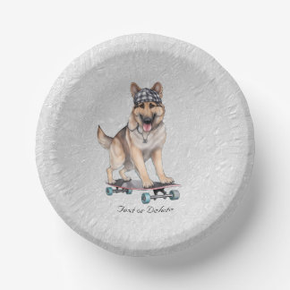 Bols En Carton Watercolor German Shepherd Paper Bowl