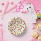 Bols En Carton Watercolor Pink Flowers Pattern-69677 (Fête)