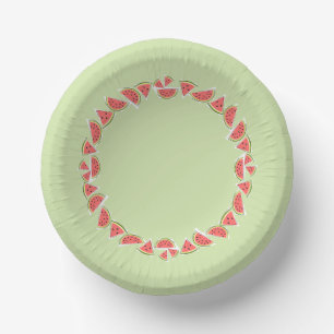 Bols En Carton Watermelon Green Pieces Circle