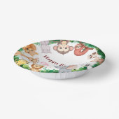 Bols En Carton Wild One Cute Animaux zoo fête d'anniversaire (Angulaire)