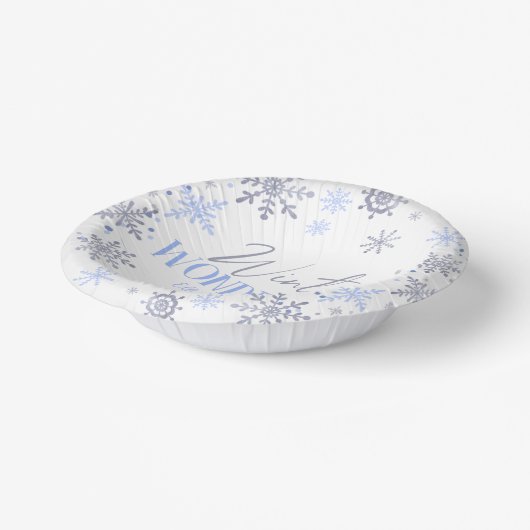 Bols En Carton Winter Wonderland Blue Snowflake fête d'anniversai (Angulaire)