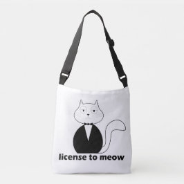 Bolsa Ajustável Shoulder bag Cat, License to Meow Crossbody Tas