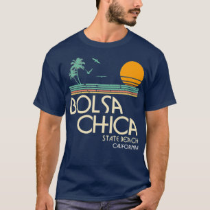 Bolsa Chica State Beach California Retro  T-shirt