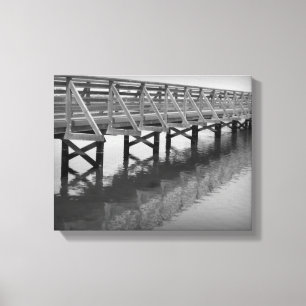 Bolsa Chica Wetlands Brug Ingepakt Canvas Afdruk