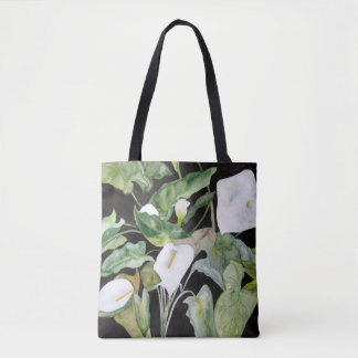Bolsa con acuarela de alcatraces tote bag