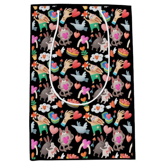 Bolsa de papel San Valentín Medium Cadeauzakje (Voorkant)