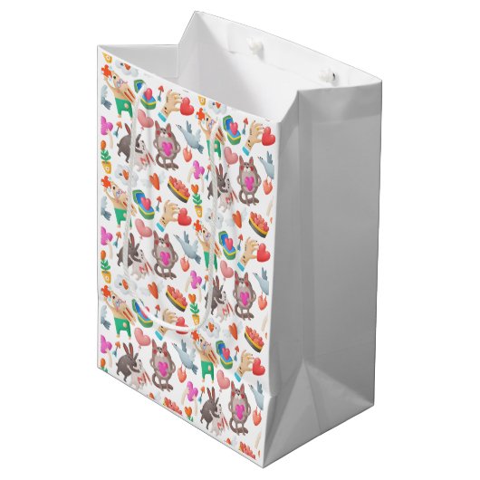 Bolsa de papel San Valentín Medium Cadeauzakje (Voorkant Gekanteld)