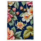 Bolsa de regalo con diseño de flores medium cadeauzakje (Achterkant)