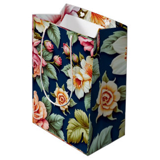 Bolsa de regalo con diseño de flores medium cadeauzakje