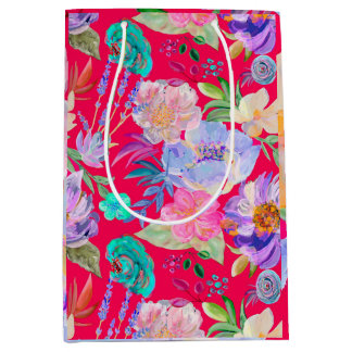 Bolsa de regalo floral medium cadeauzakje
