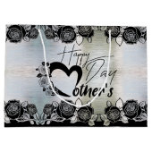 Bolsa de regalo plateada para día de madre groot cadeauzakje (Achterkant)