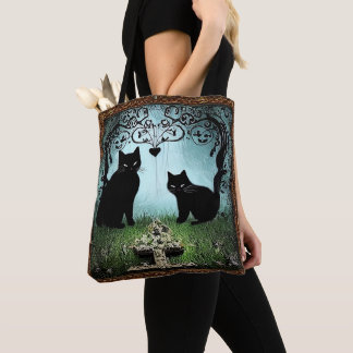 "Bolsa Elegante Black Cat: La Armonía Draagtas