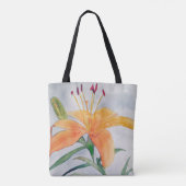 Bolso con acuarela de lirio naranja tote bag (Achterkant)