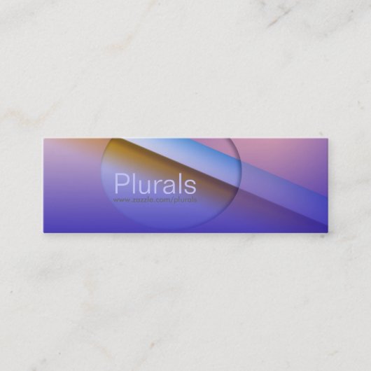 Bolt van blauw - 4 mini visitekaartje (Voorkant)