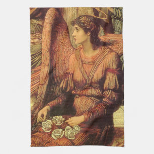 Bolwerken van Gods Huis, engel door John Strudwick Theedoek