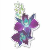 Bom bleu Dendrobium Orchid Sticker Kiss-cut (Devant)