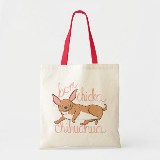 Bom Chicka Chihuahua Funny Dog Pun Tote Bag