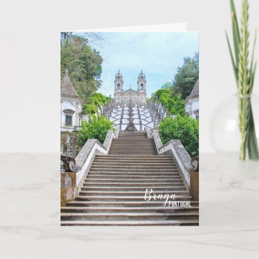 Bom Jesus Braga Heiligdom foto, met gebed Notitiekaartje (Voorkant)