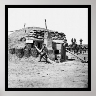 Bomb-bestendige Quarters of Fort Hell 1865 Poster