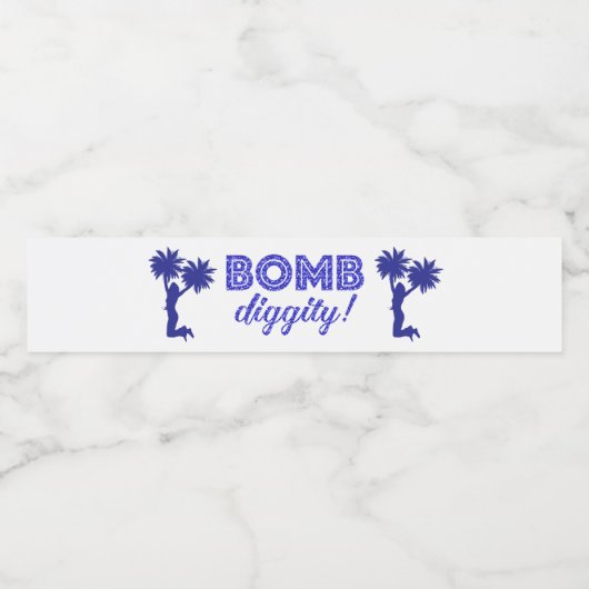 Bomb Diggity Pom Pom Recyclé Étiquette bouteille e (Étiquettes simples)