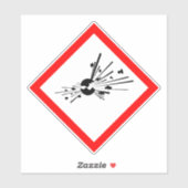 Bomb exploderen - GHS-label Sticker (Vel)