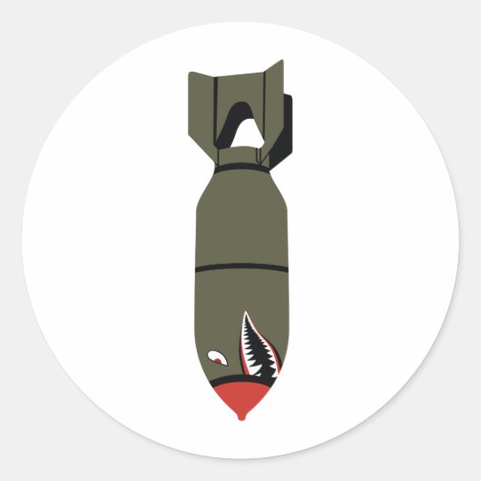 Bomb Ronde Sticker (Voorkant)
