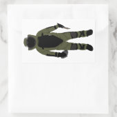 Bomb Suit Rechthoekige Sticker (Tas)