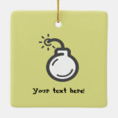 Bombalpictogram Keramisch Ornament (Achterkant)