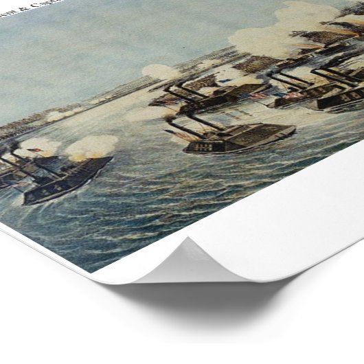 Bombardement en Capture of Island Number Ten Poster (Hoek)