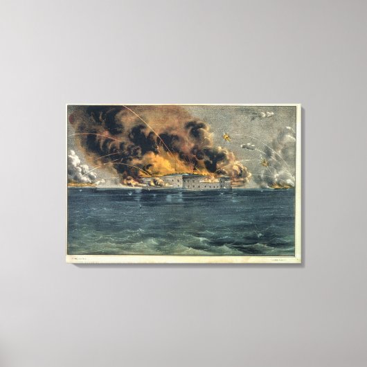 Bombardement Fort Sumter Canvas Afdruk (Voorkant)