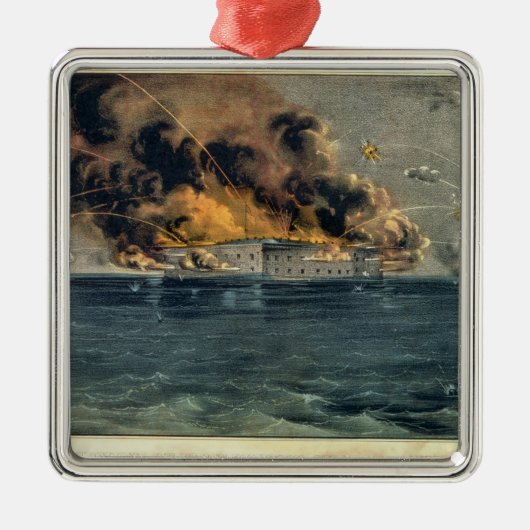 Bombardement Fort Sumter Metalen Ornament (Voorkant)
