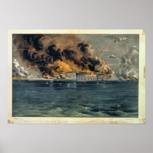 Bombardement Fort Sumter Poster (Voorkant)