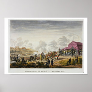 Bombardement Madrid, 4 december 1808, engrav Poster
