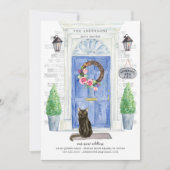 Bombay Cat Blue Door Bewegende Aankondiging (Voorkant)