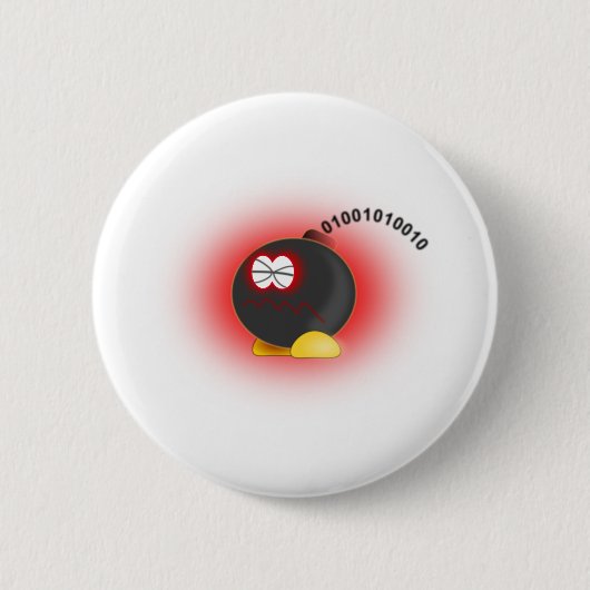 BombComputerVirus Ronde Button 5,7 Cm (Voorkant)