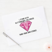 Bombes de parties scintillant pour Stickers Ovale  (Enveloppe)