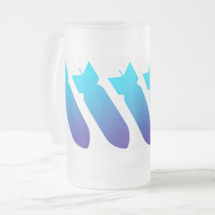 Bombes Frosted 16 oz Frosted Glass Mug