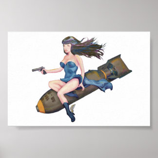 Bombshell Betty-kleur Poster