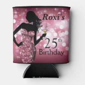 Bombshell Glitter Bling Sparkle Verjaardag | mauve Blikjeskoeler (Voorkant)