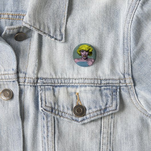 Bombshell POP Art Button (In situ)