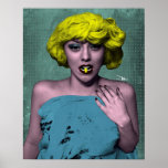 Bombshell POP Art Poster<br><div class="desc">Achetez l'affiche de la bombe blonde pour accrocher dans votre maison pour apporter un peu de couleur.</div>