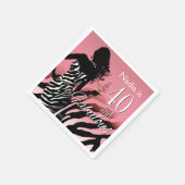 Bombshell Zebra 40ste verjaardag | roze Servet (Hoek)