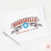 Bombshells tickers rechthoekige sticker (Envelop)