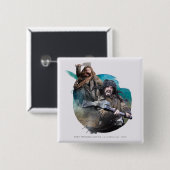 Bombur en Bofur Vierkante Button 5,1 Cm (Voorkant /achterkant)