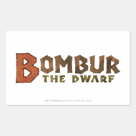 Bombur-naam Rechthoekige Sticker (Voorkant)