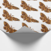 Bombyx Mori Silk Moth Life Cycle Silhouette Cadeaupapier (Hoek)