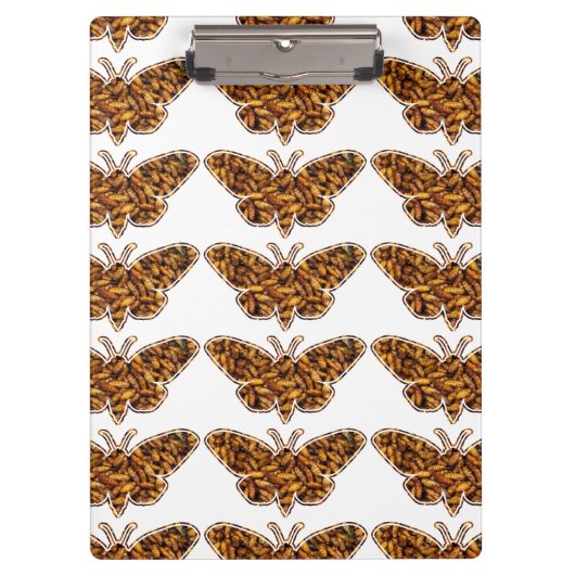 Bombyx Mori Silk Moth Life Cycle Silhouette Klembord (Voorkant)