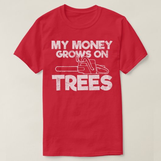Bomen Arborist Logger Kettingzaag T-shirt (Design voorkant)