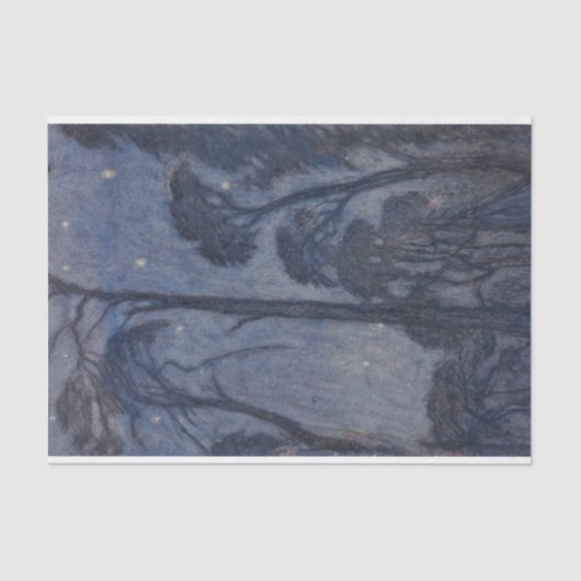 Bomen bij Twilight (door Edward Robert Hughes) Tissuepapier (Voorkant)